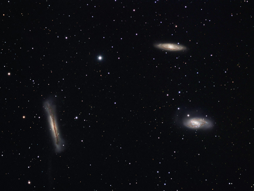 The Leo Triplet - M65, M66, & NGC 3628