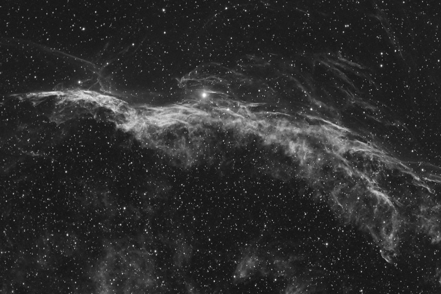 Western Veil Nebula in Ha light