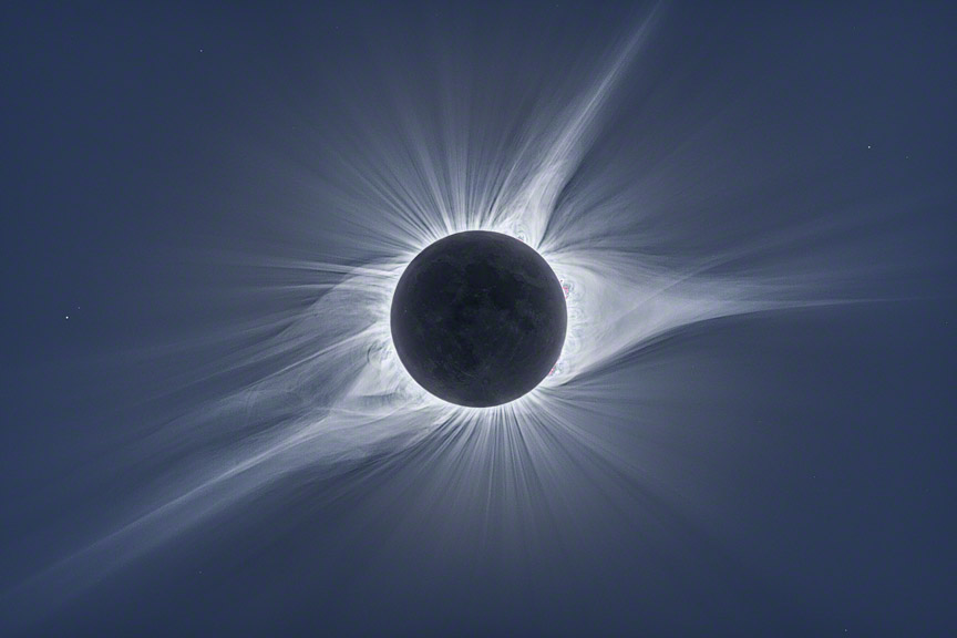 The Corona during the total solar eclipse of 2017-08-21