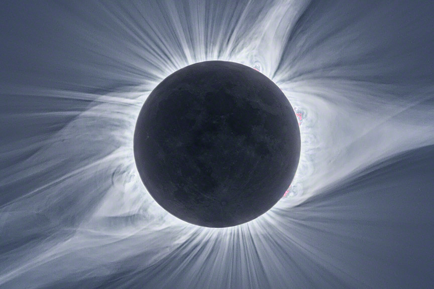 Details of The Corona during the total solar eclipse of 2017-08-21