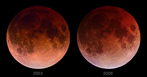 Lunar Eclipse Stereo Pair