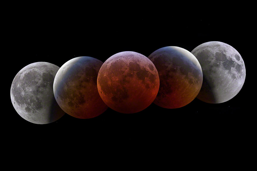 Lunar Eclipse 2019/01/20-2019/01/21 in HDR